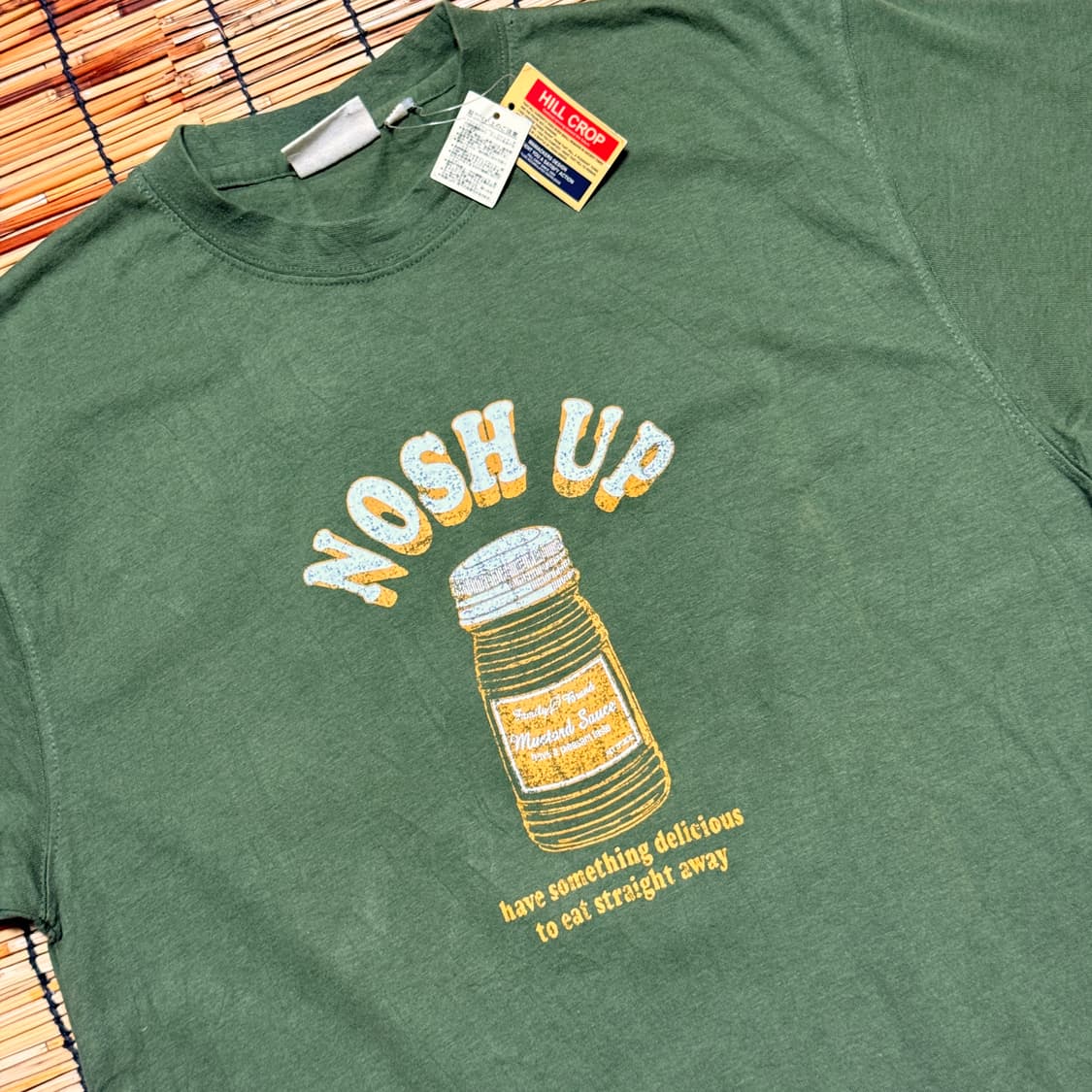 NOSH UP 카키 그린 그래픽 반팔 티셔츠 m 상품이미지3