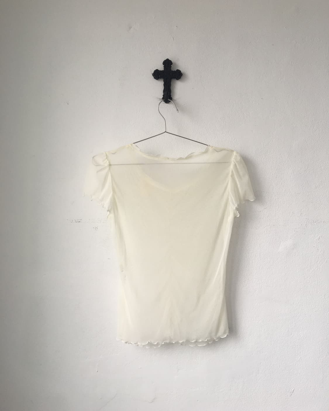 Shirring point see through top 상품이미지3