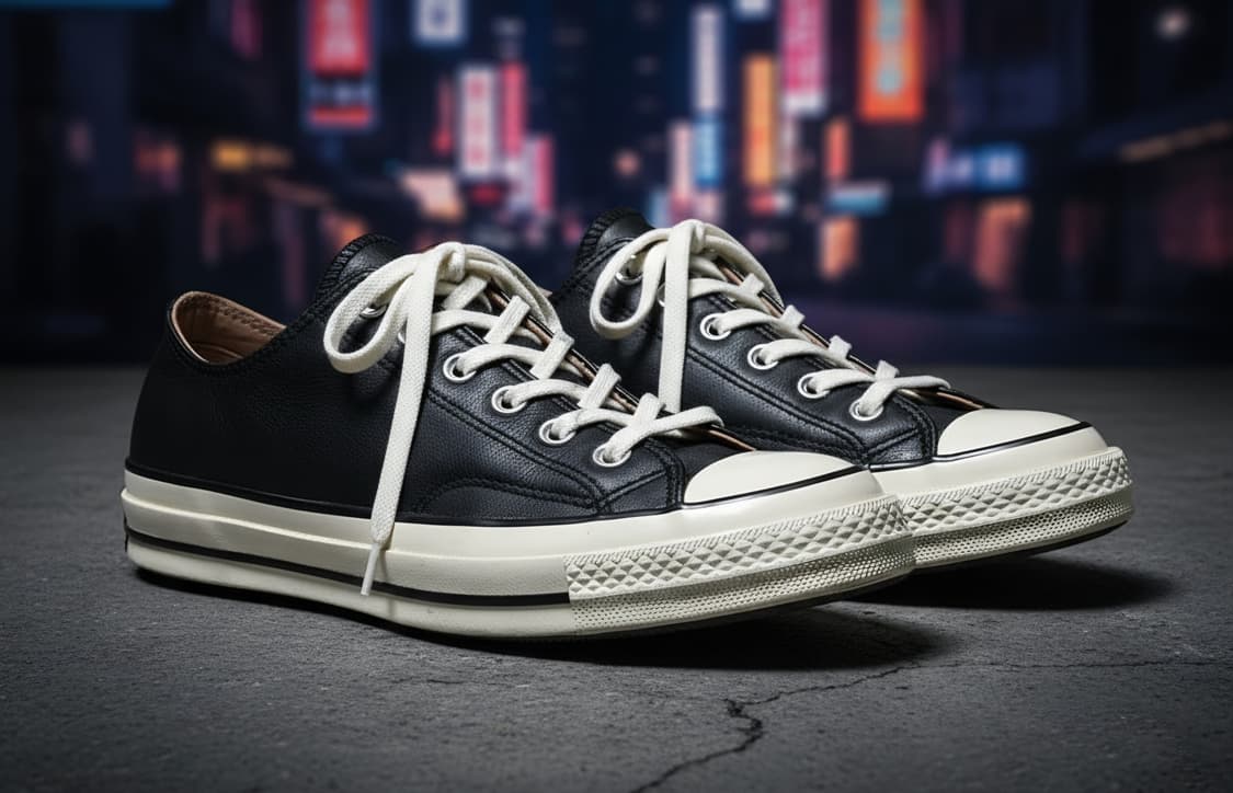 [250] 컨버스 척 70 로우 레더 블랙 (소가죽) 상품이미지1