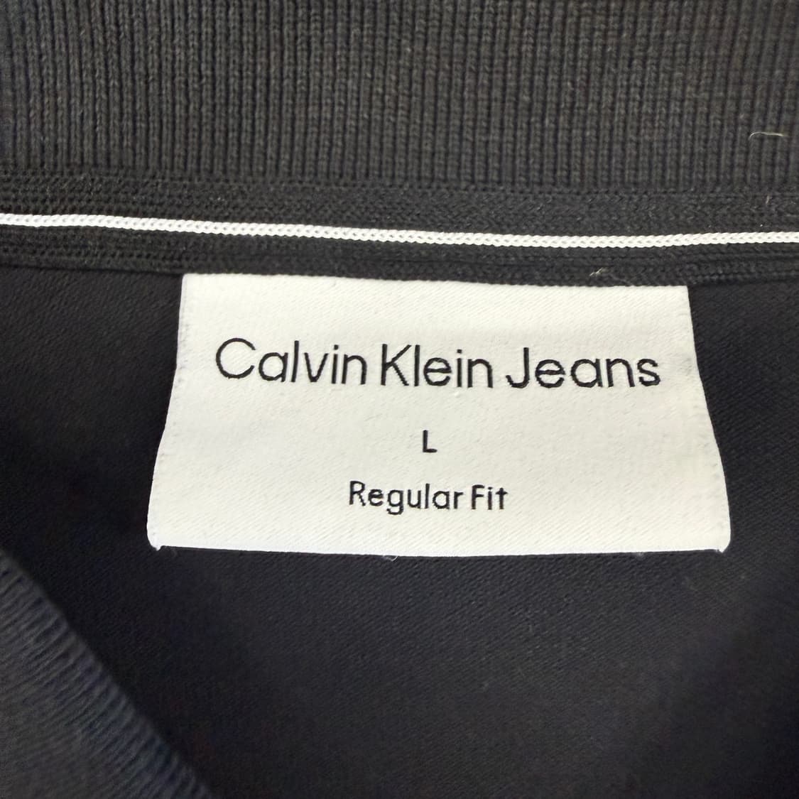 (L)캘빈클라인 Calvinklein 베이직 로고 반팔 카라티셔츠(블랙) 상품이미지2