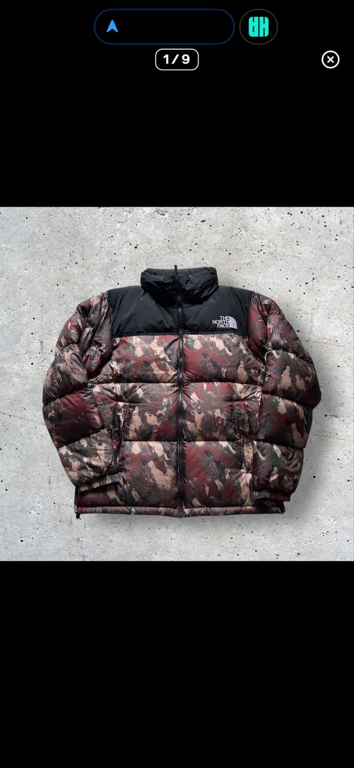 (새상품) 노스페이스 리얼트리 카모 눕시 패딩 일본판 상품이미지1