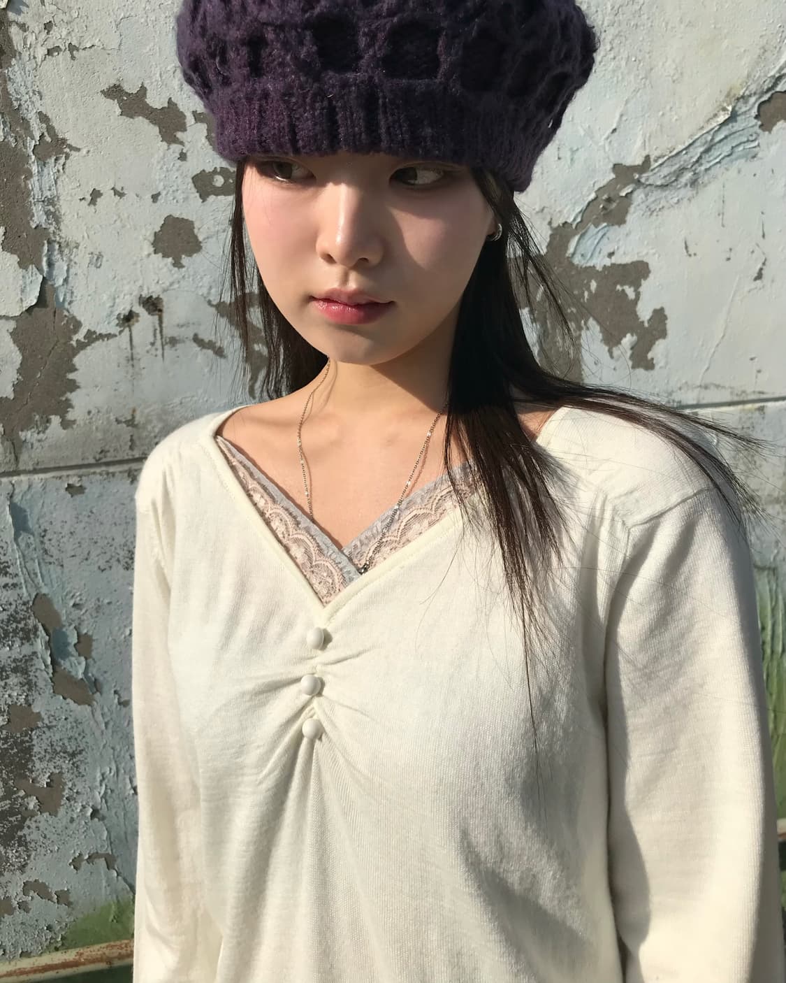 아이보리 레이스 니트 상품이미지4