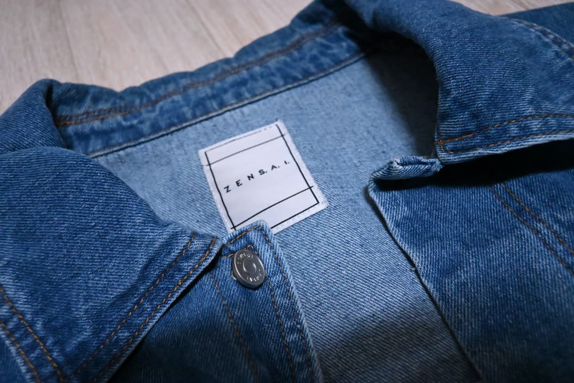 젠사이 포켓 워싱 데님 점퍼 블루 상품이미지2