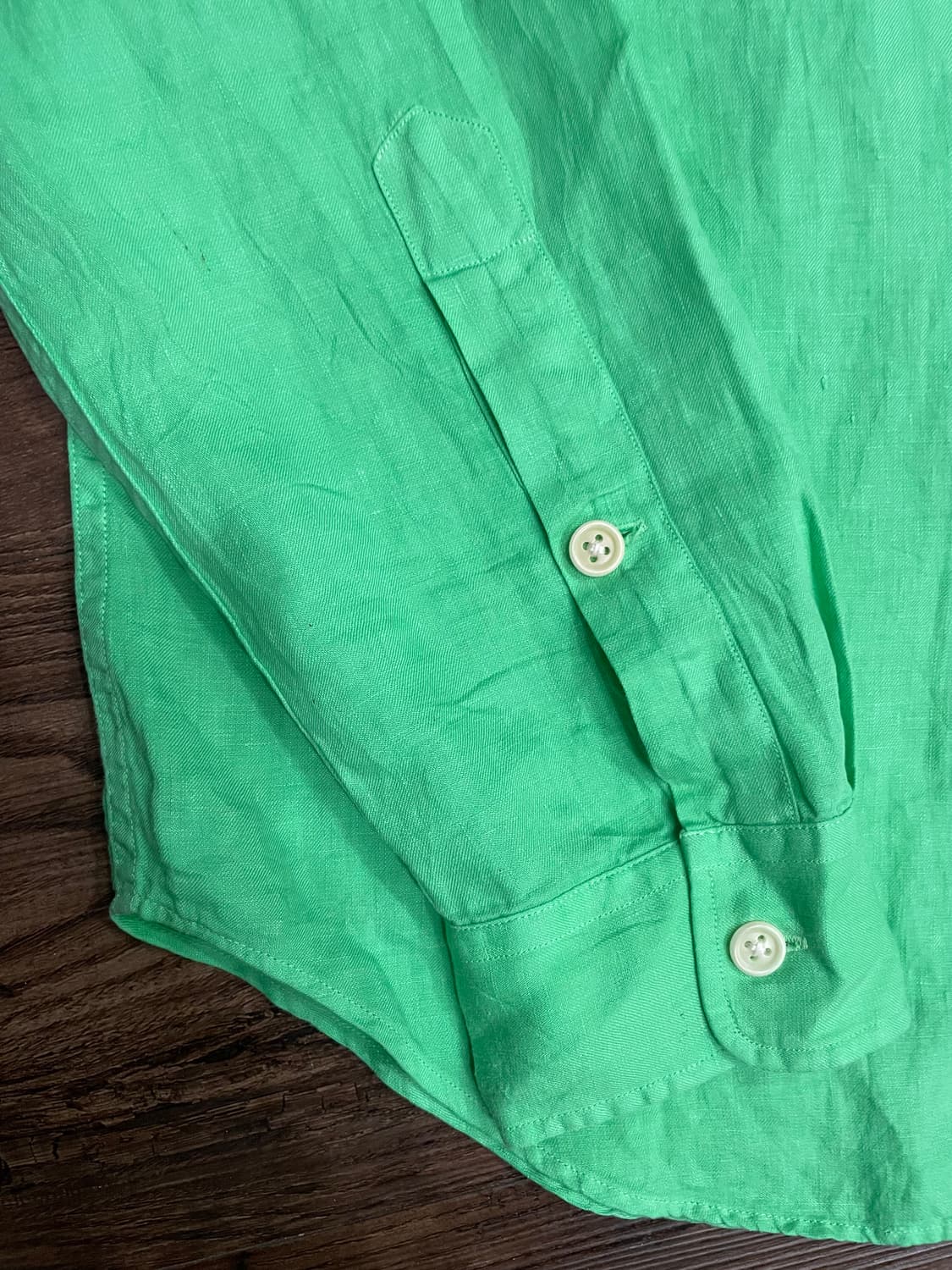 폴로 랄프로렌 사파리 롤탭 린넨 셔츠 그린 상품이미지4