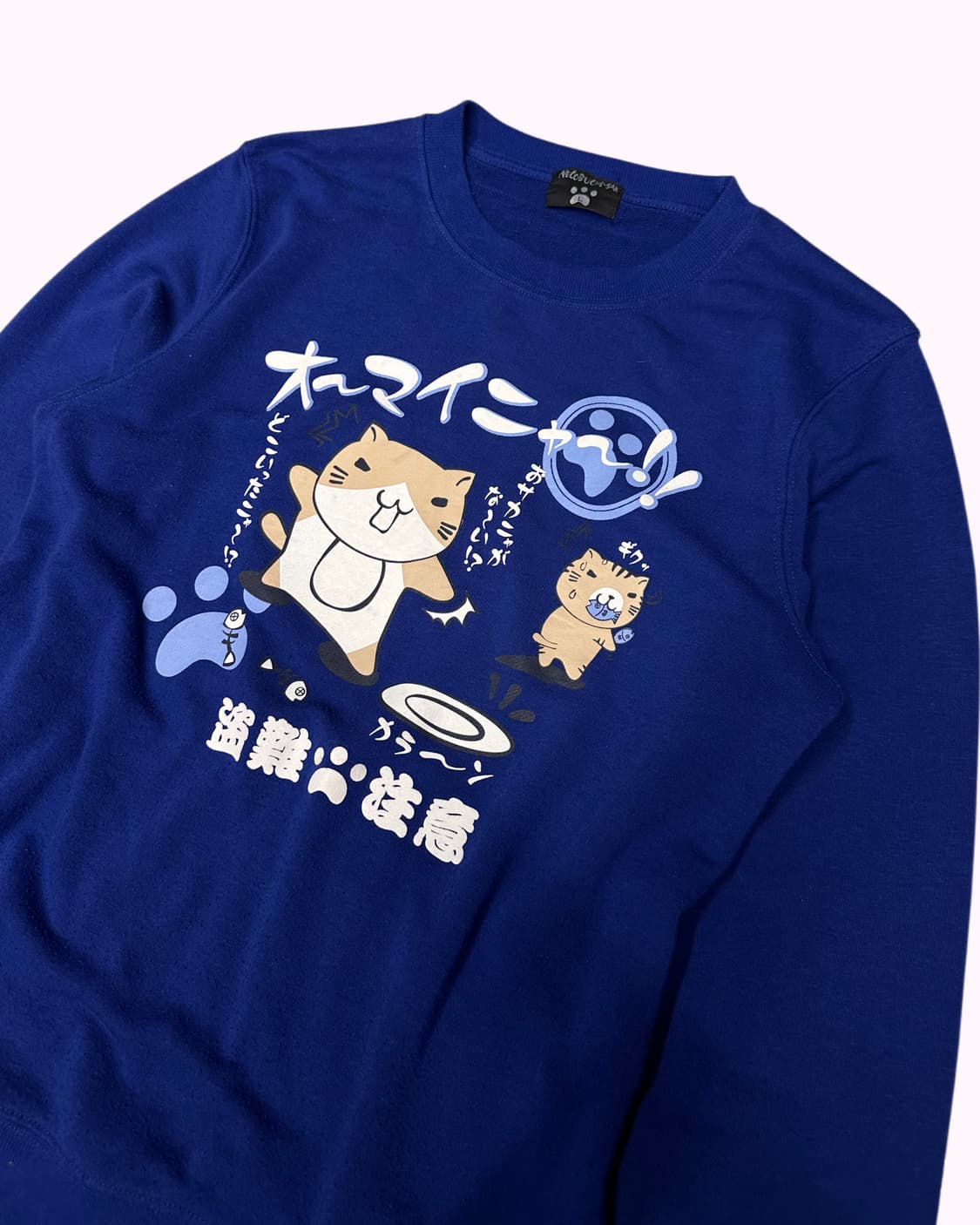 NECOBUCHI-SAN printing blue sweatshirt 상품이미지3