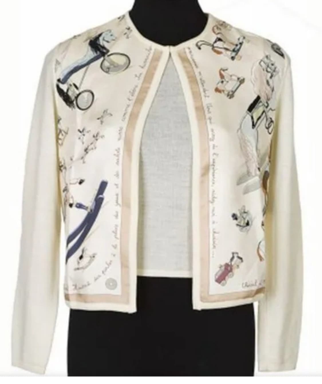 에르메스 트윈 세트 패턴 실크 가디건 상품이미지2