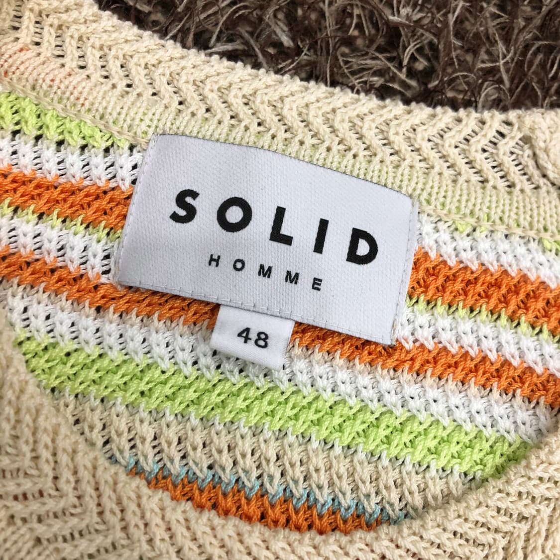 솔리드옴므 멀티컬러 스트라이프 니트 베스트 상품이미지3