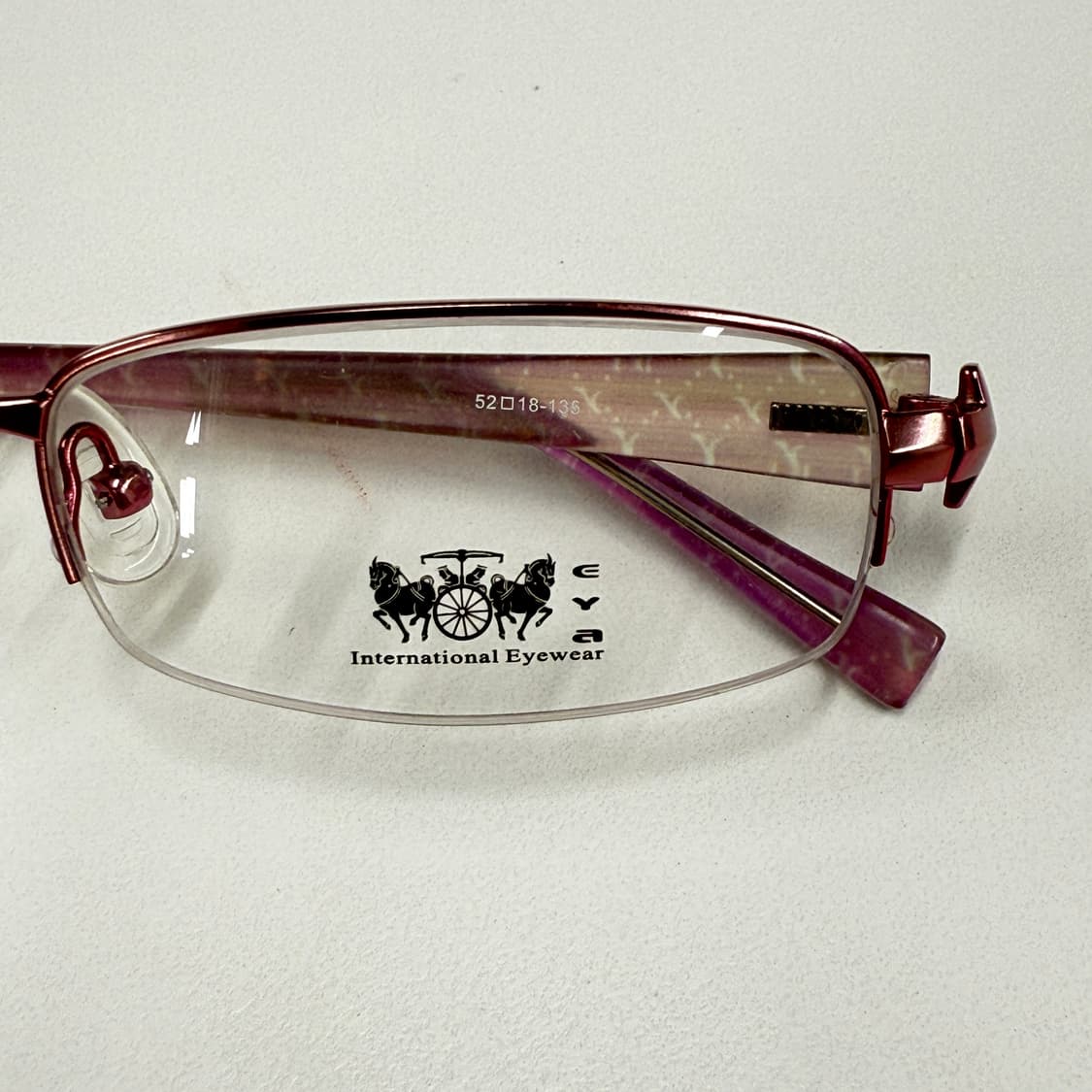 키치한 핑크 사각 반무테 안경 상품이미지7