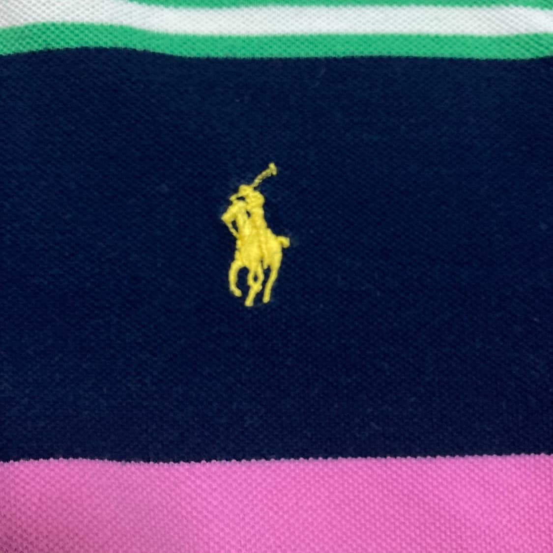 폴로 랄프로렌 스몰 포니 로고 스트라이프 배색 카라 반팔티 상품이미지2