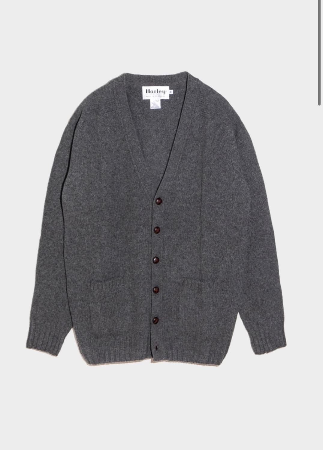 할리오브스코틀랜드 울 가디건 L 그레이 (새상품) 상품이미지1