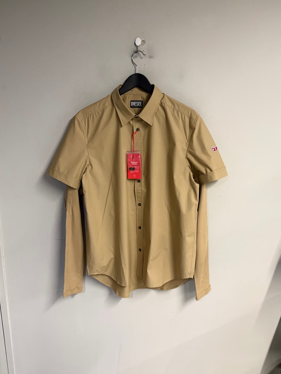 DIESEL hybrid layered cotton shirt  상품이미지1