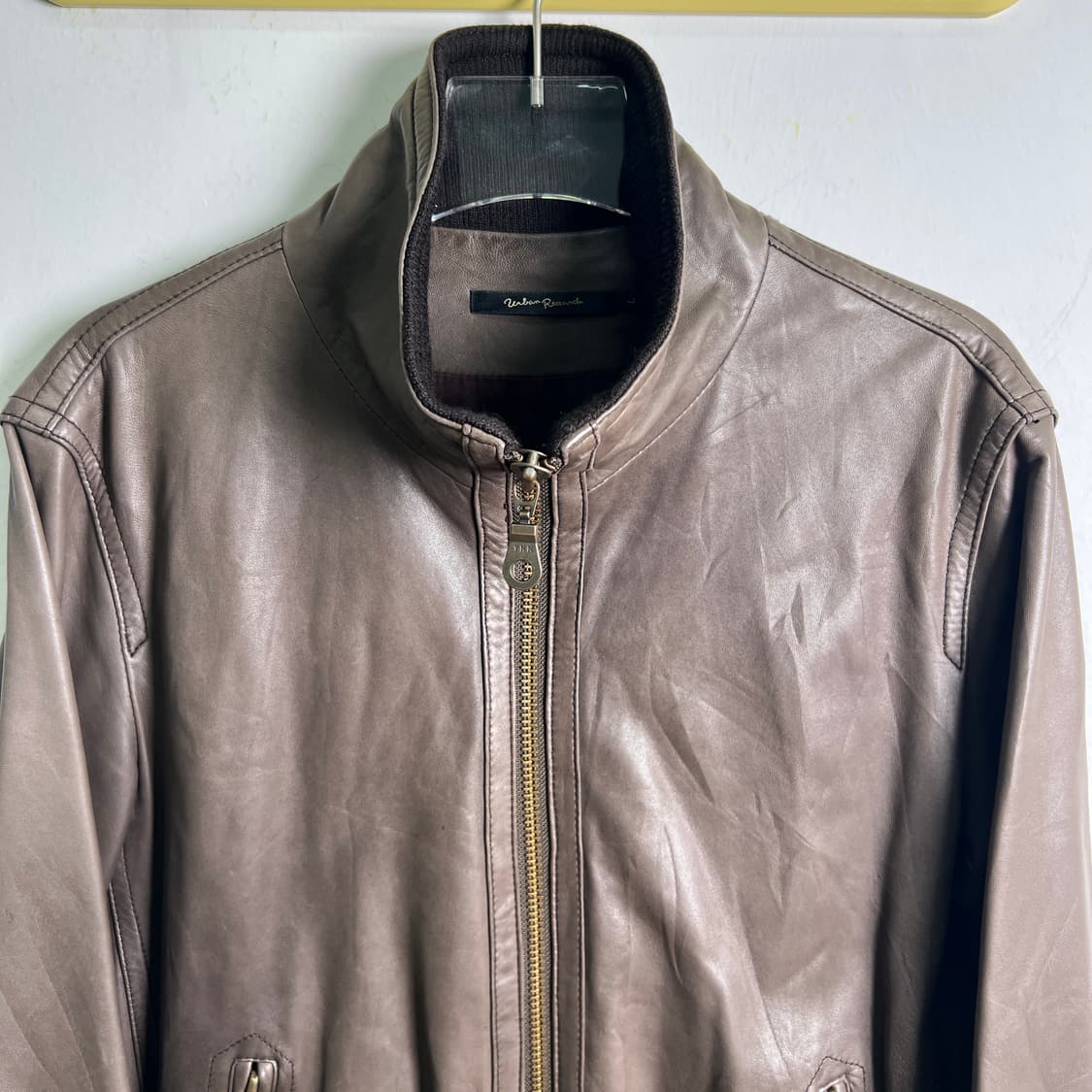 어반리서치 딥브라운 양가죽 블루종 자켓 L 상품이미지4