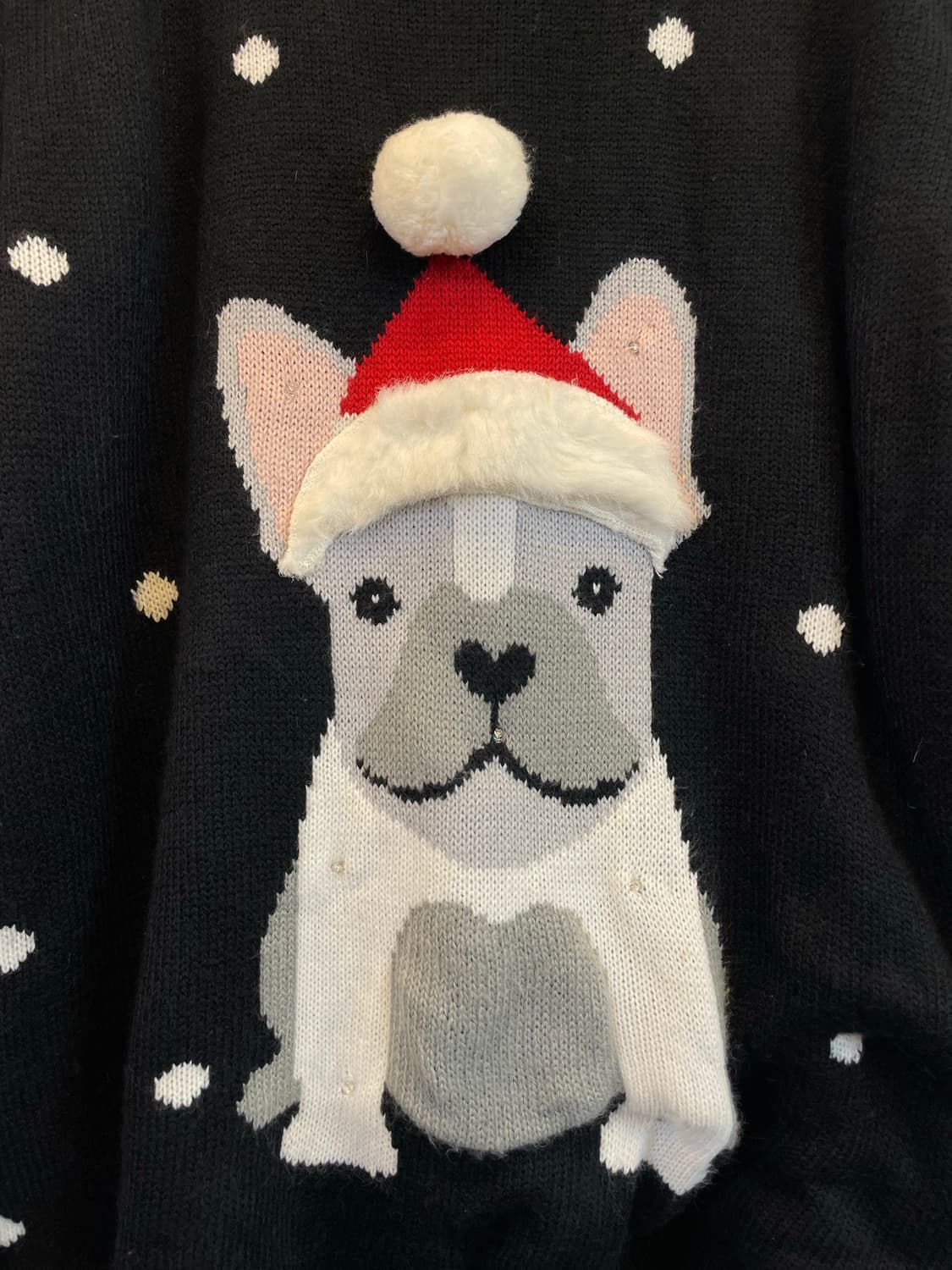 LED 크리스마스 산타강아지니트:) 크리스마스룩연말룩데이트룩스웨터 상품이미지5