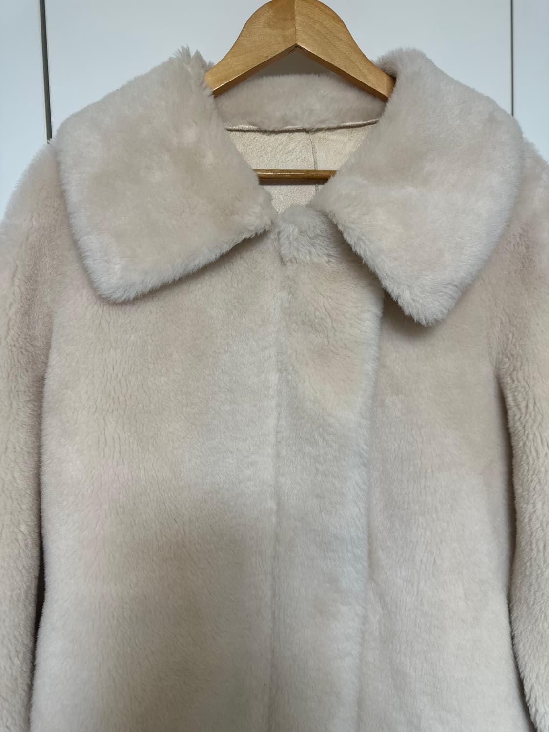 아이보리 리얼양모 자켓코트 상품이미지4