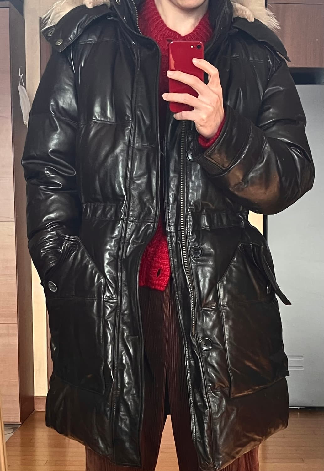 톰포드 가죽 롱패딩 상품이미지4