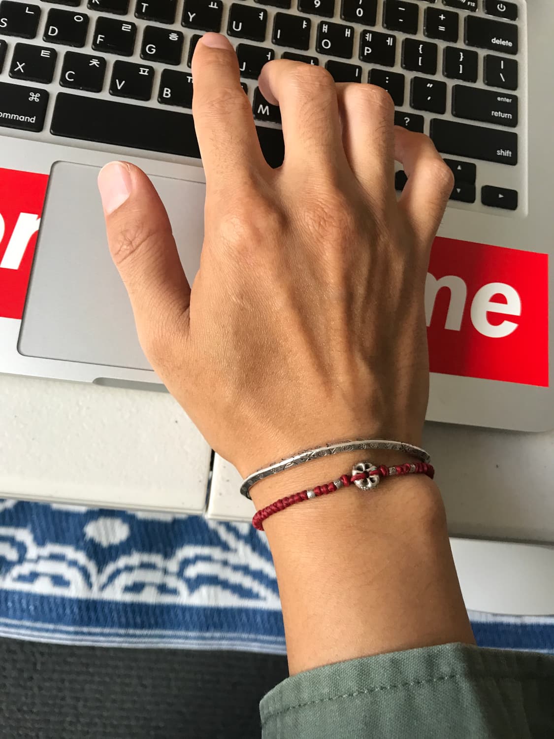 워터프루프 실버 소원 팔찌 상품이미지1