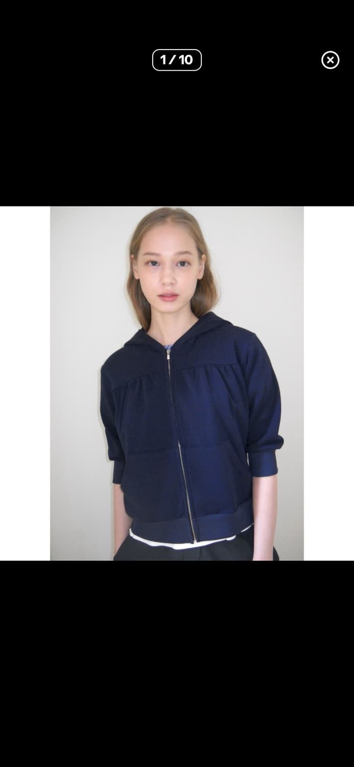 페스토 셔링 집업 후드 네이비 상품이미지1