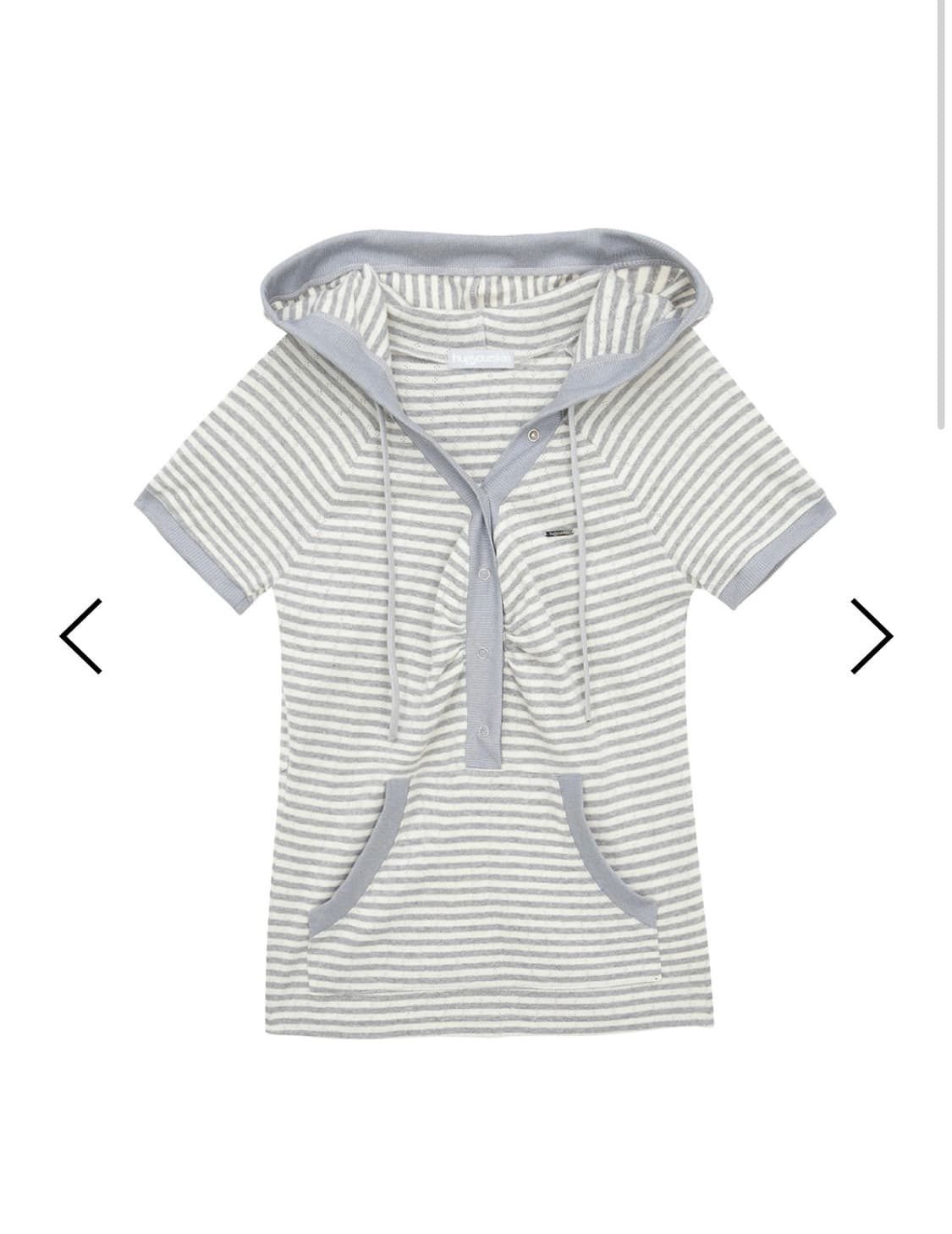 허그유어스킨 stripe hoodie HS ver (gray) 상품이미지1
