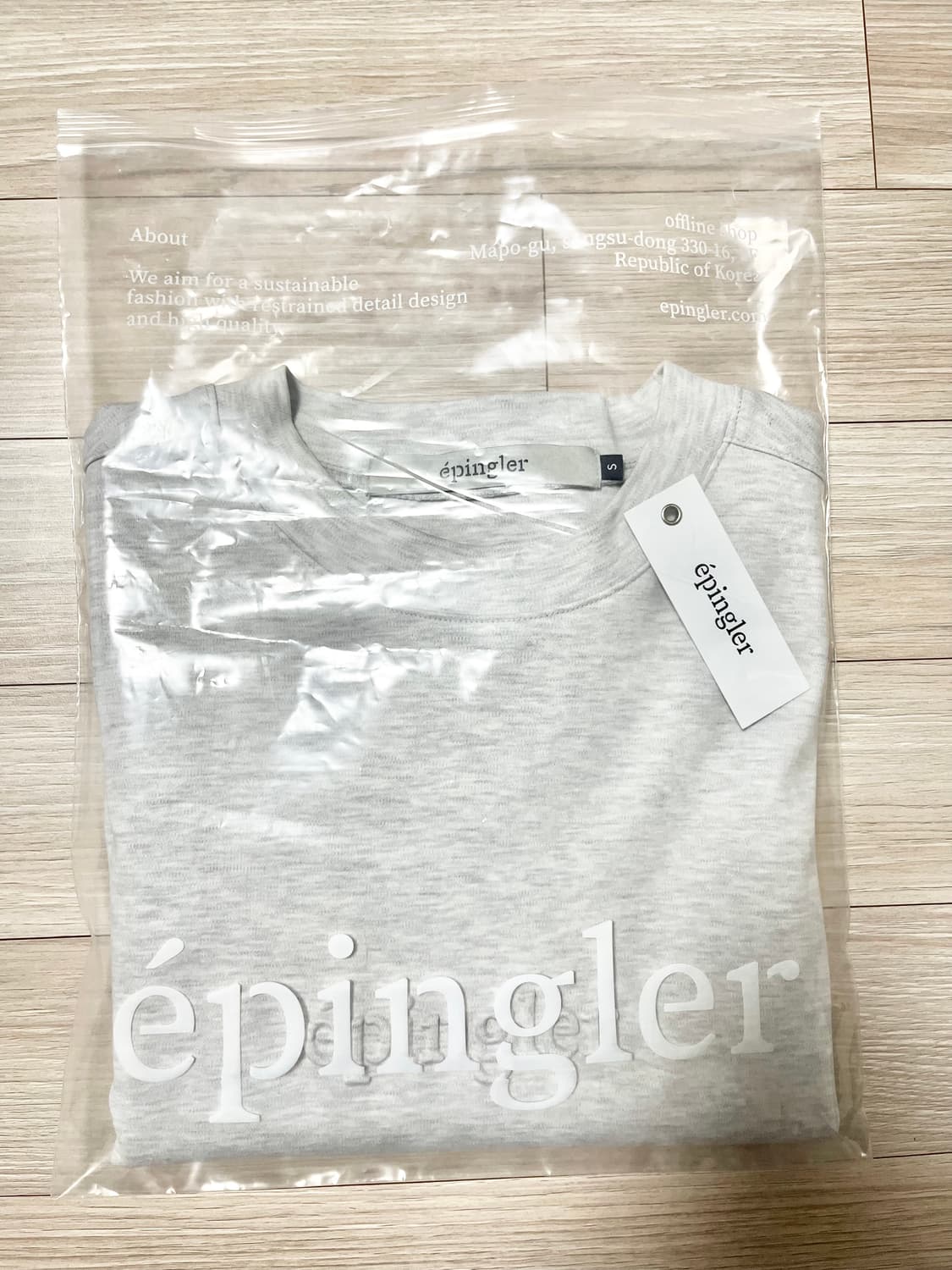 [S] 에핑글러 EP 엠보 로고 티셔츠 1% 그레이 상품이미지8