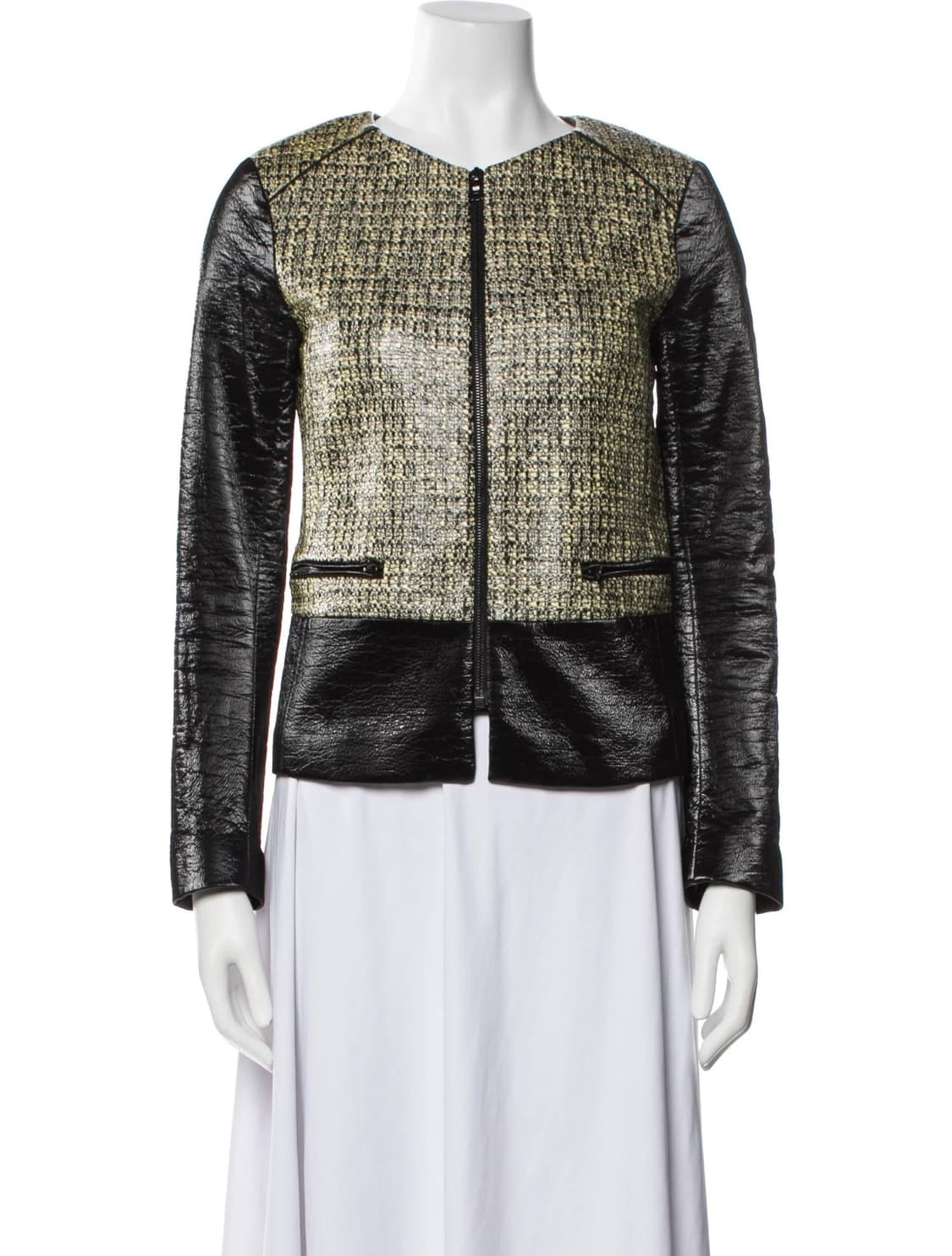 산드로 sandro 베테드 메타릭 자켓 38사이즈 택달린새제품 상품이미지1