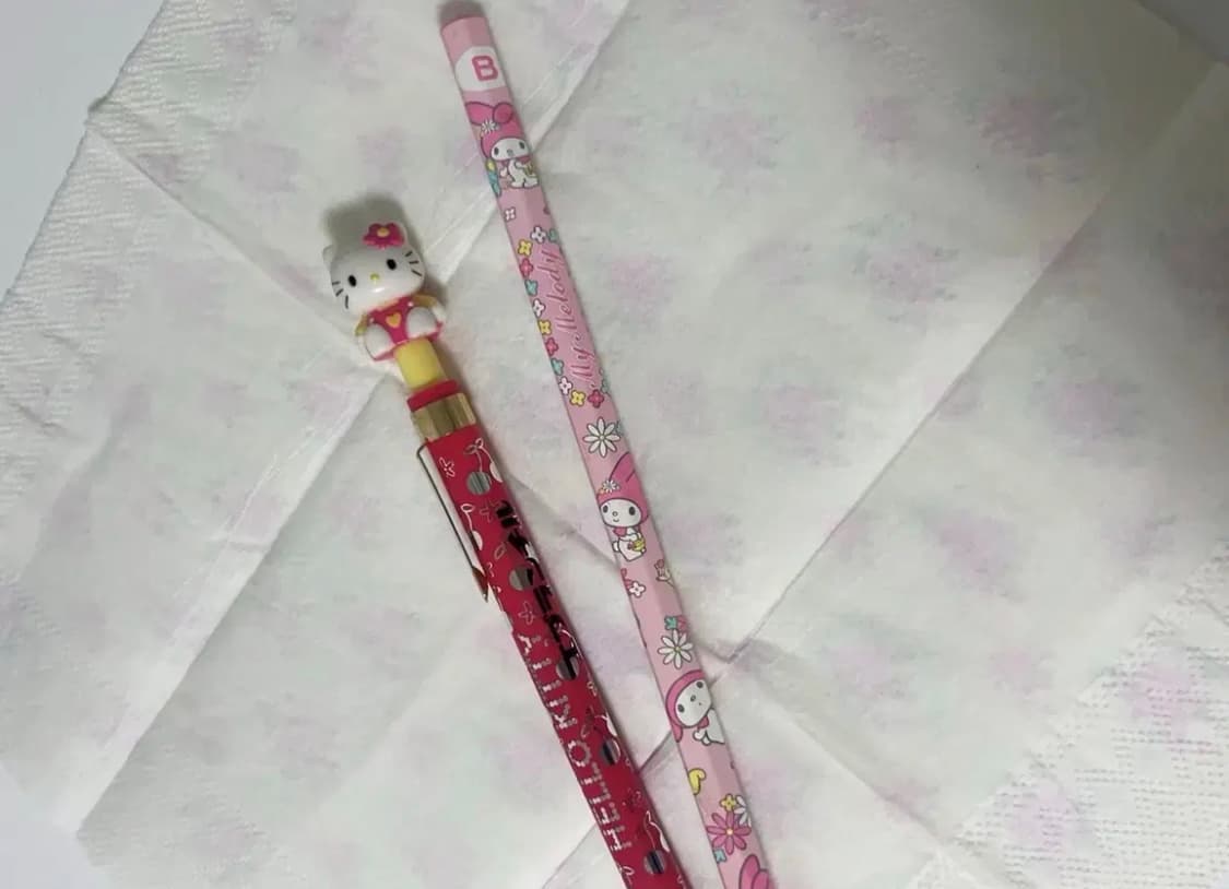 고전 카오하나 키티 볼펜 꽃 필기구 체리 키티 사쿠란보 마이멜로디 상품이미지1