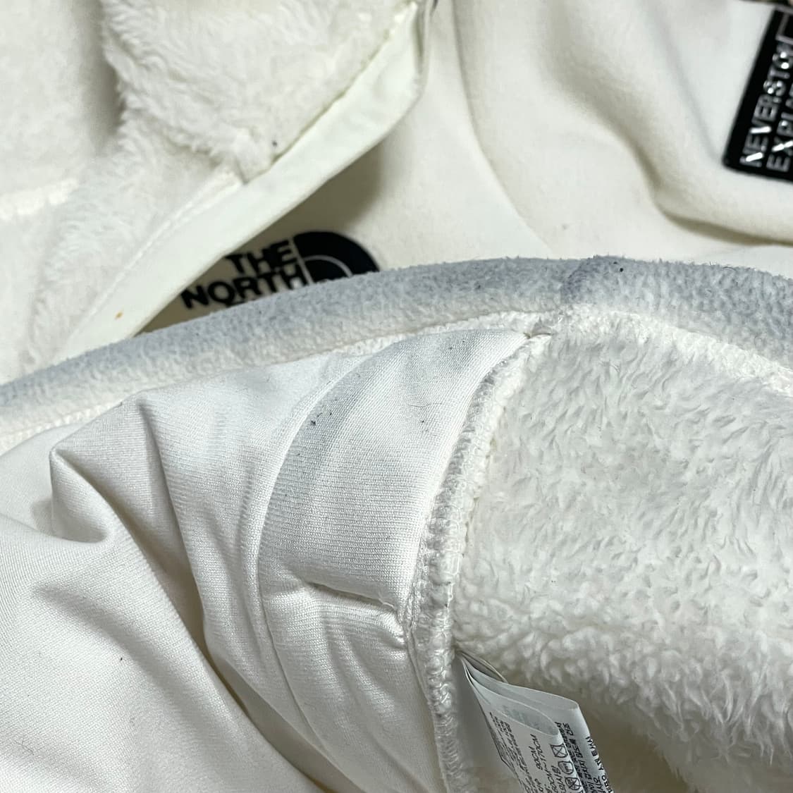 노스페이스 화이트 밍크 기모 플리스 자켓 남성S 상품이미지7