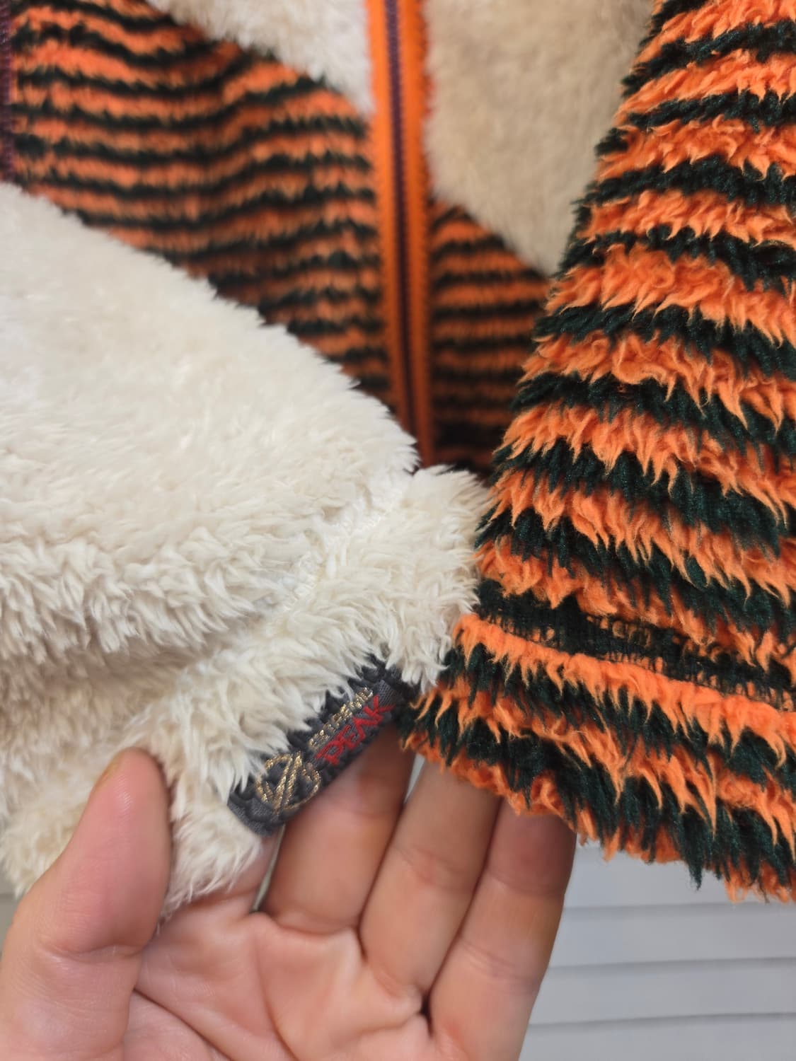 블랙야크 후리스 자켓 오렌지 패턴 상품이미지4