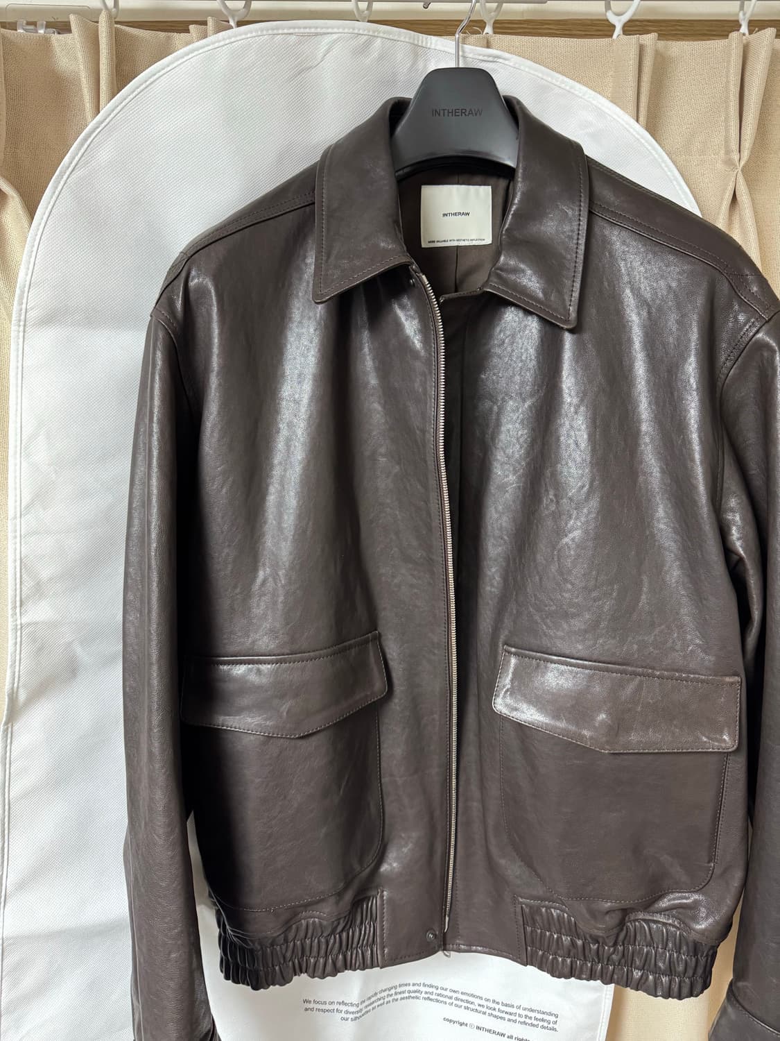 인더로우 레더 A2자켓 다크브라운 3사이즈 상품이미지2