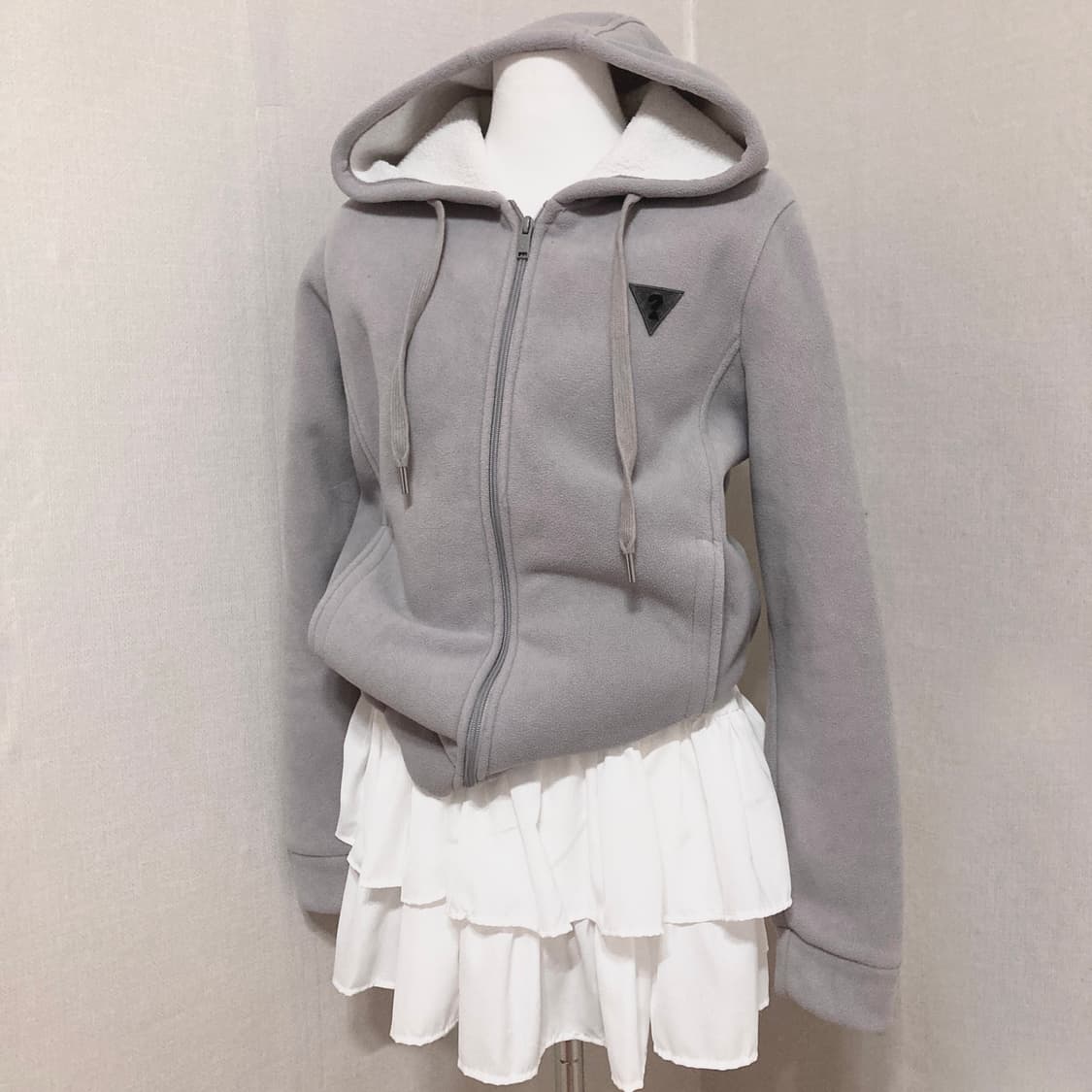 게스 보아털 뮤트 후드집업 S 상품이미지1