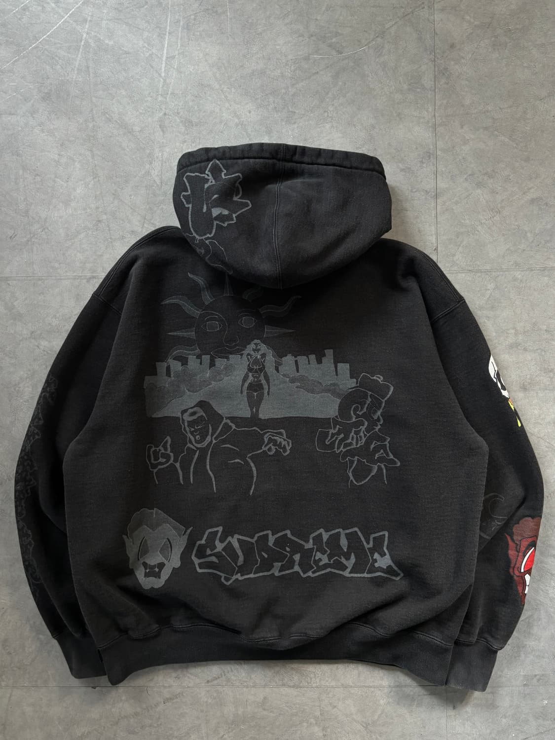 Supreme 슈프림 23FW 선 라이즈 블랙 후드티 상품이미지7