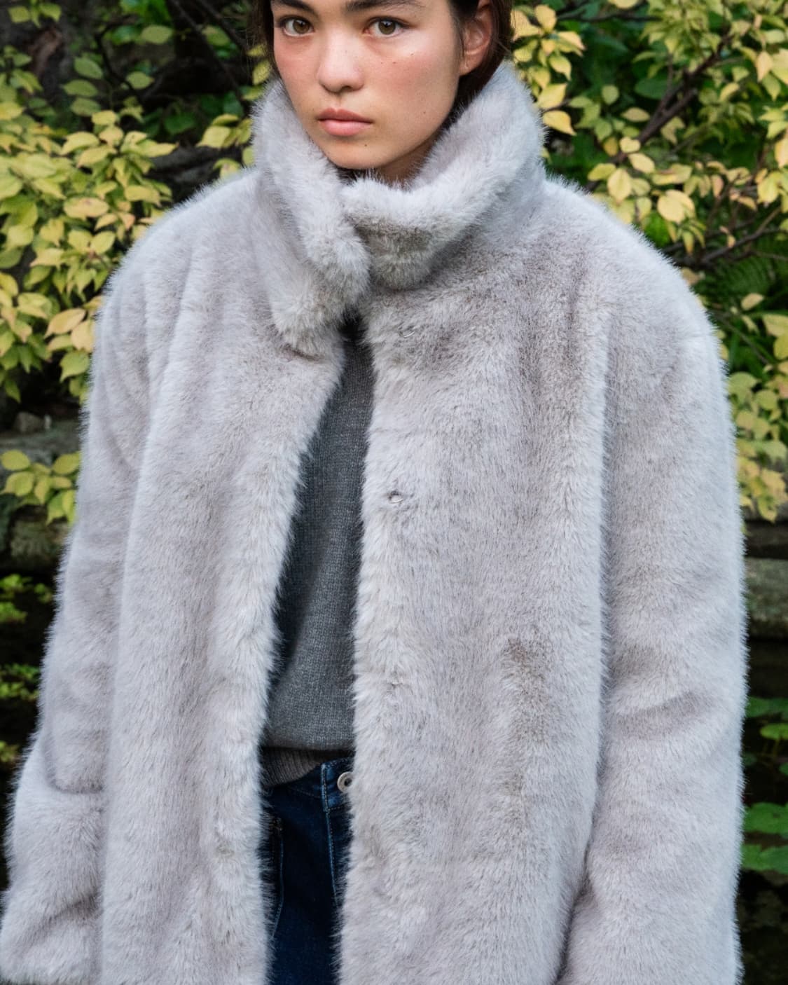 튜드먼트 퍼 자켓 (그레이) 상품이미지2