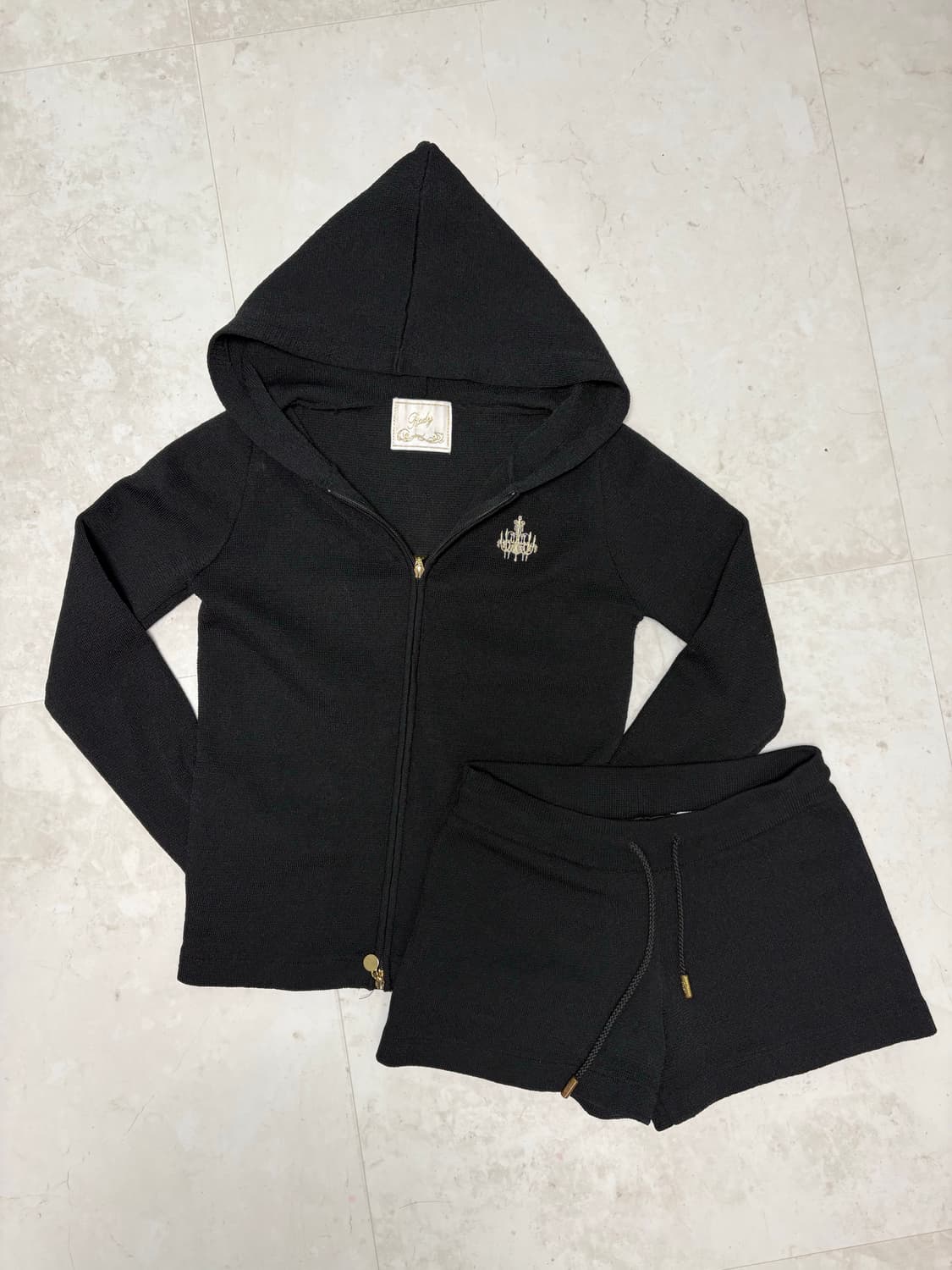 RADY 샹들리에 투웨이집업 트레이닝셋업 블랙 빈티지 상품이미지2