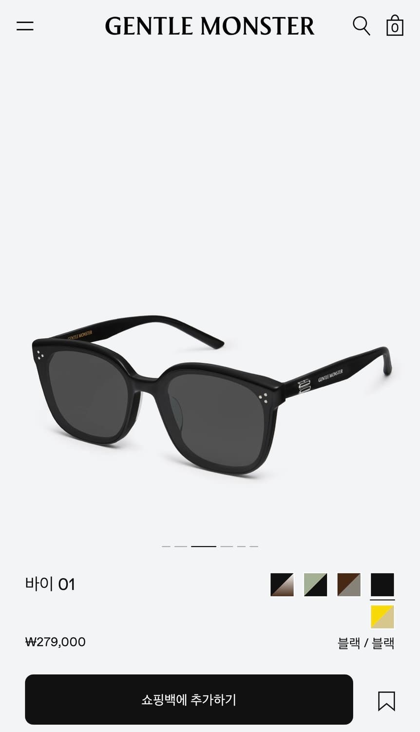 젠틀몬스터 바이BY 01 블랙 상품이미지2