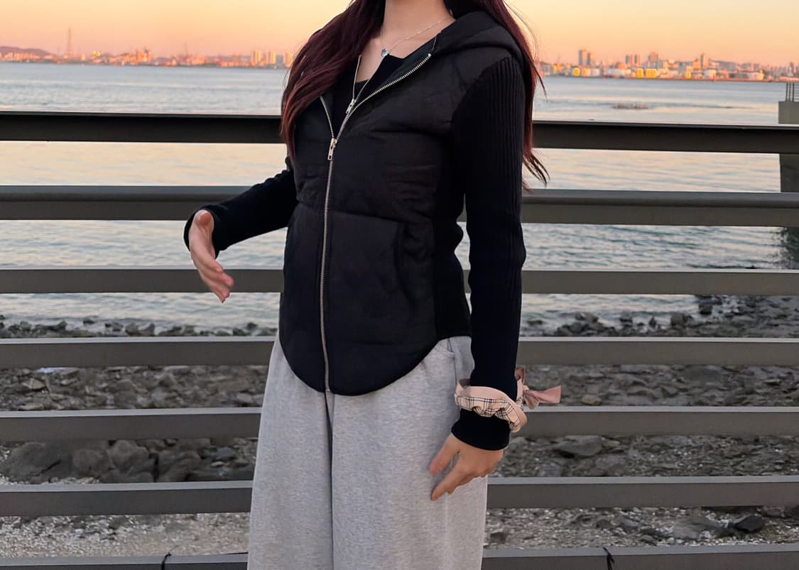 투웨이 하이브리드 여성 니트패딩(s) 상품이미지1