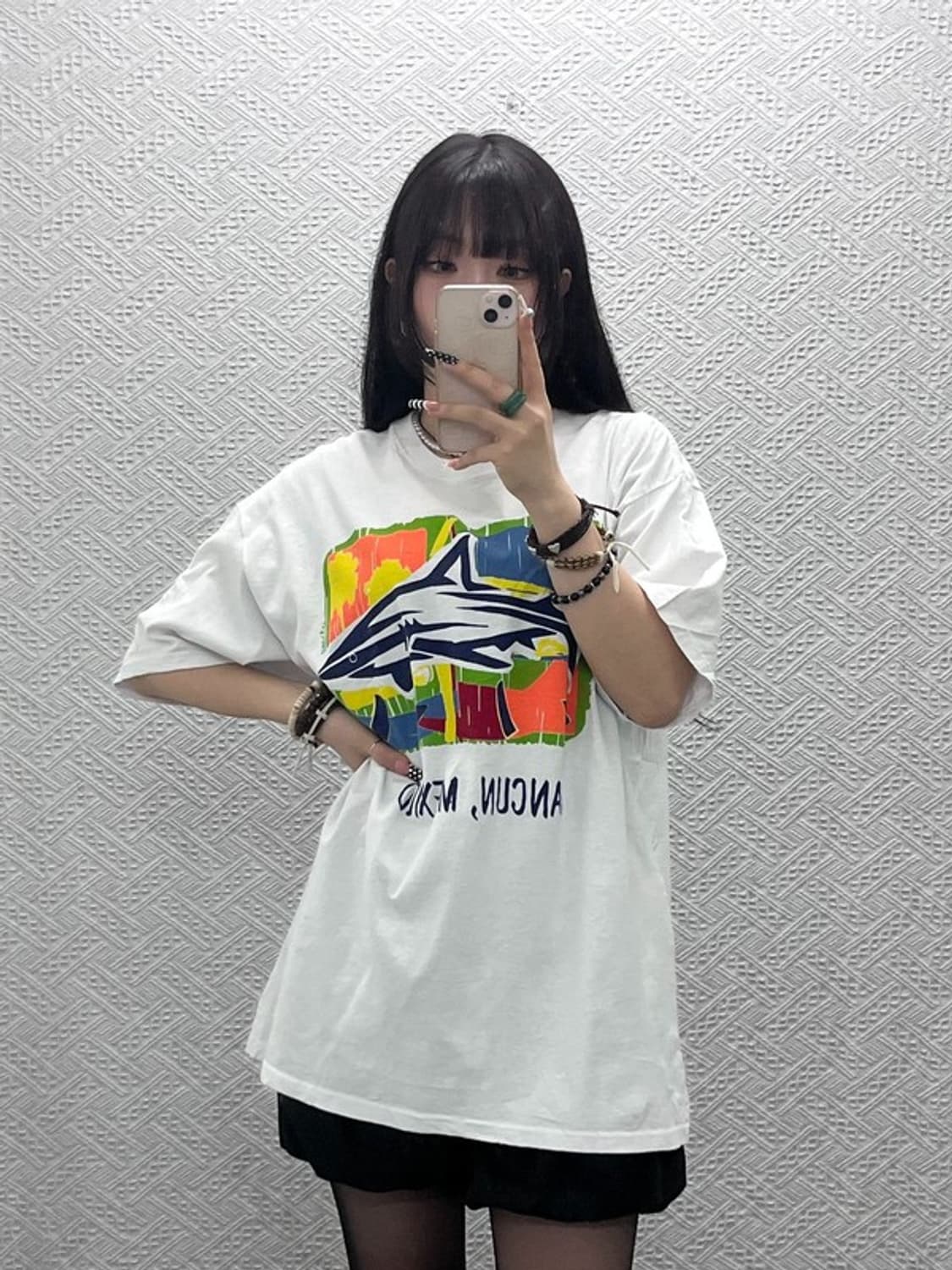 빈티지 캐주얼 키치 페인트 프린팅 반팔티 105 C10631 상품이미지1