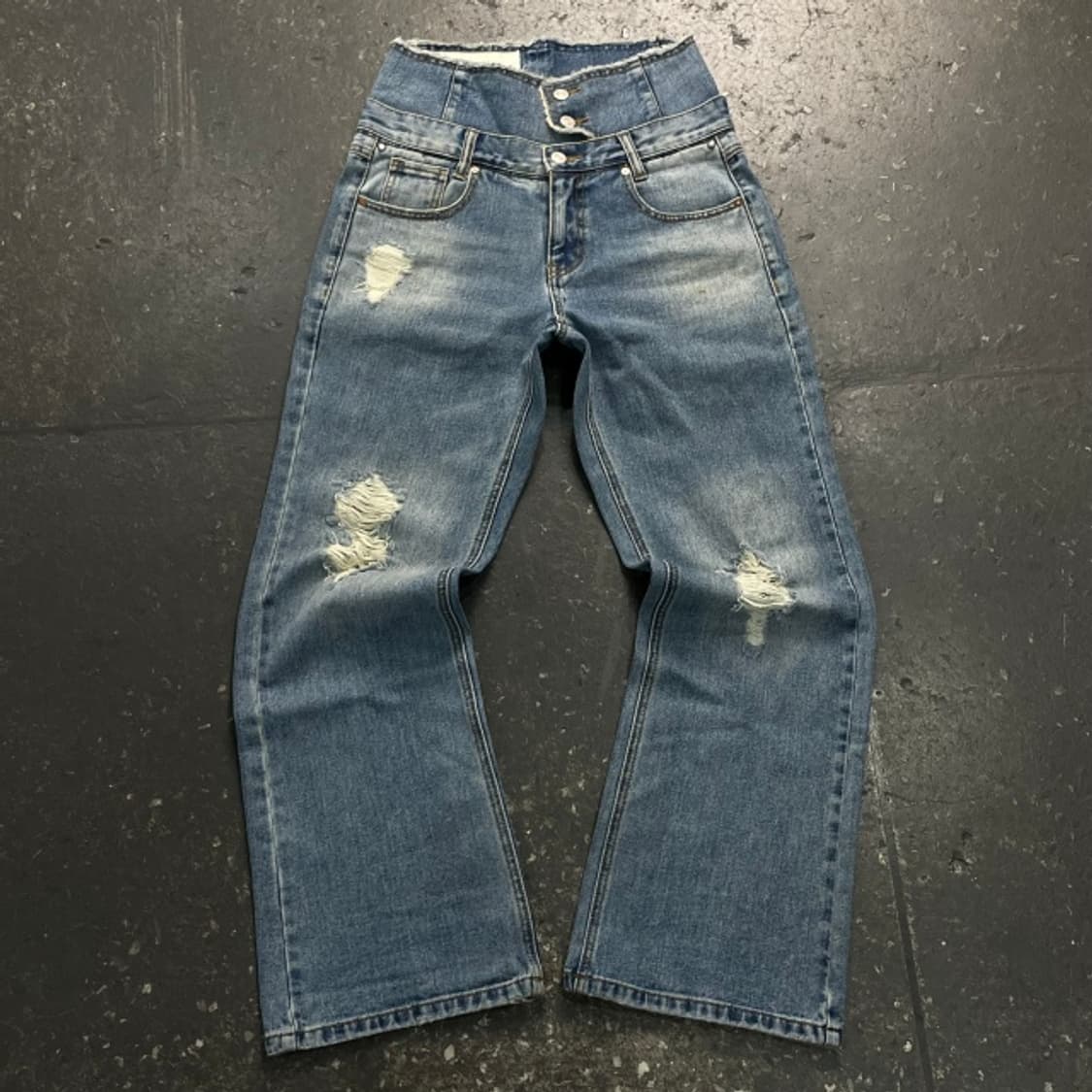 앤더슨 벨 더블 웨이스트 와이드 청바지  상품이미지1