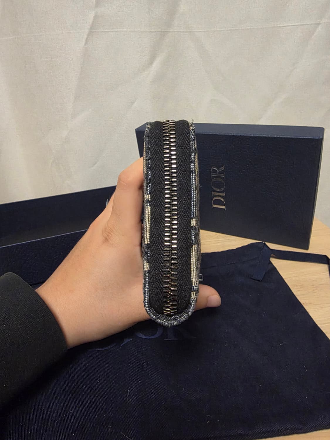 [풀구성] 디올 오블리크 지퍼 장지갑 베이지 지퍼돌이 상품이미지2