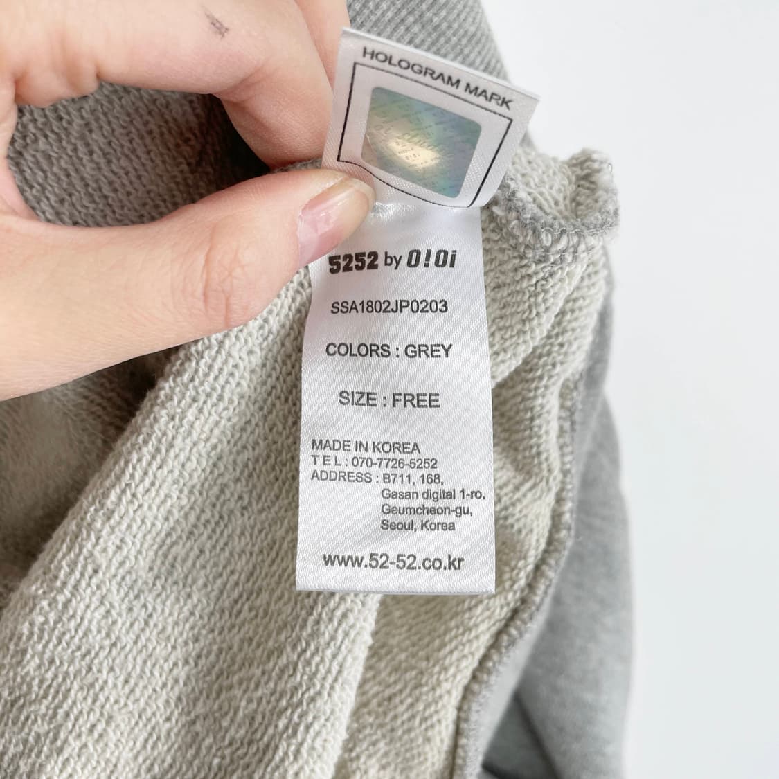 C1 OIOI 오아이오아이 맨투맨 프리사이즈 상품이미지5