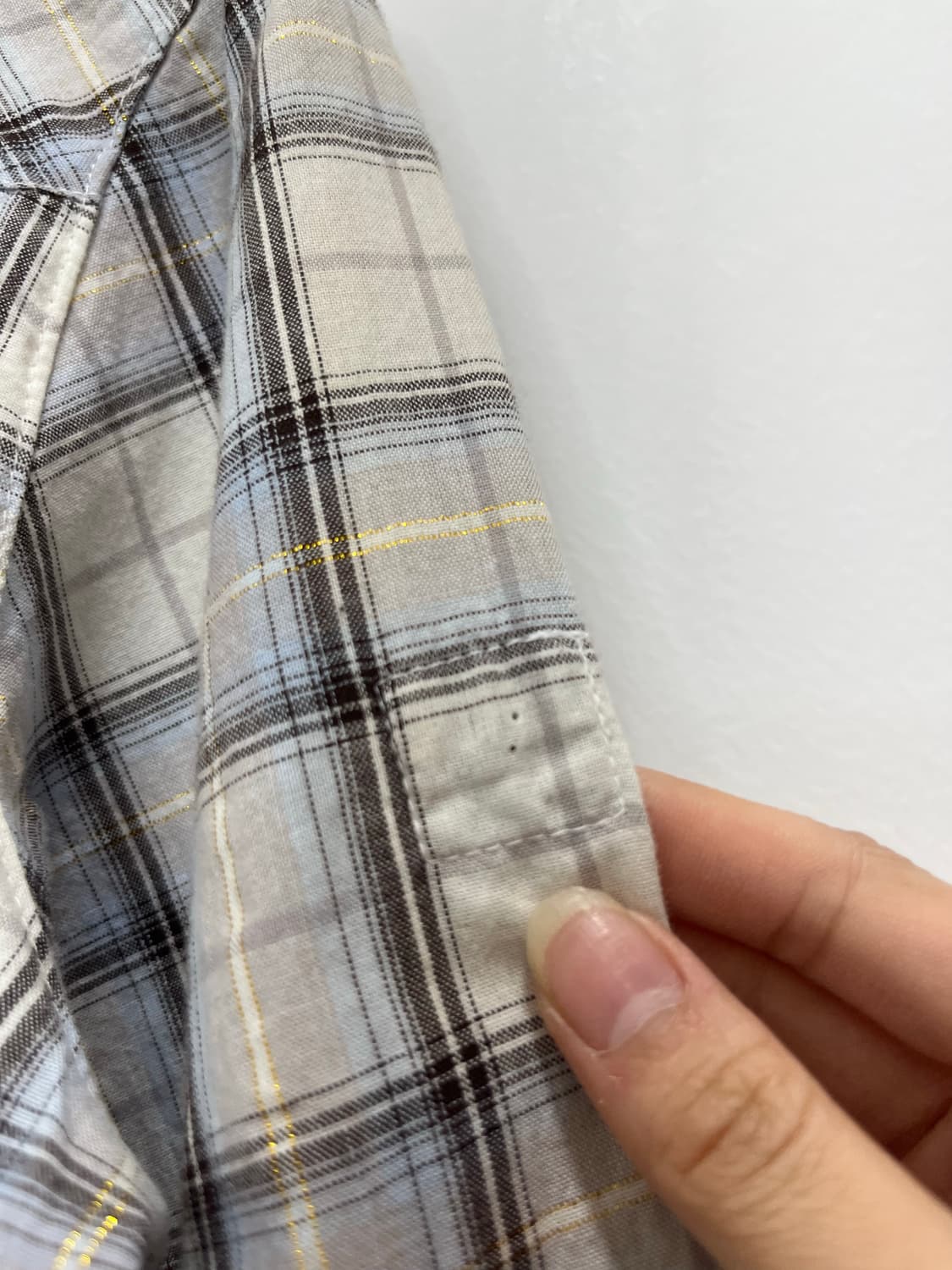 락펑크 웨스턴  양각 버튼 포켓 체크 셔츠 상품이미지5