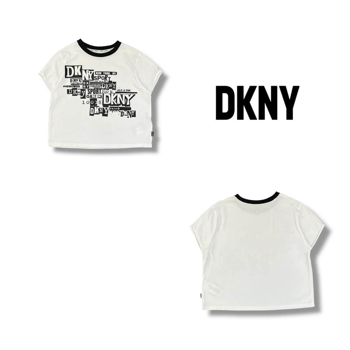 dkny 그래픽 링거 반팔티 y12131 상품이미지1