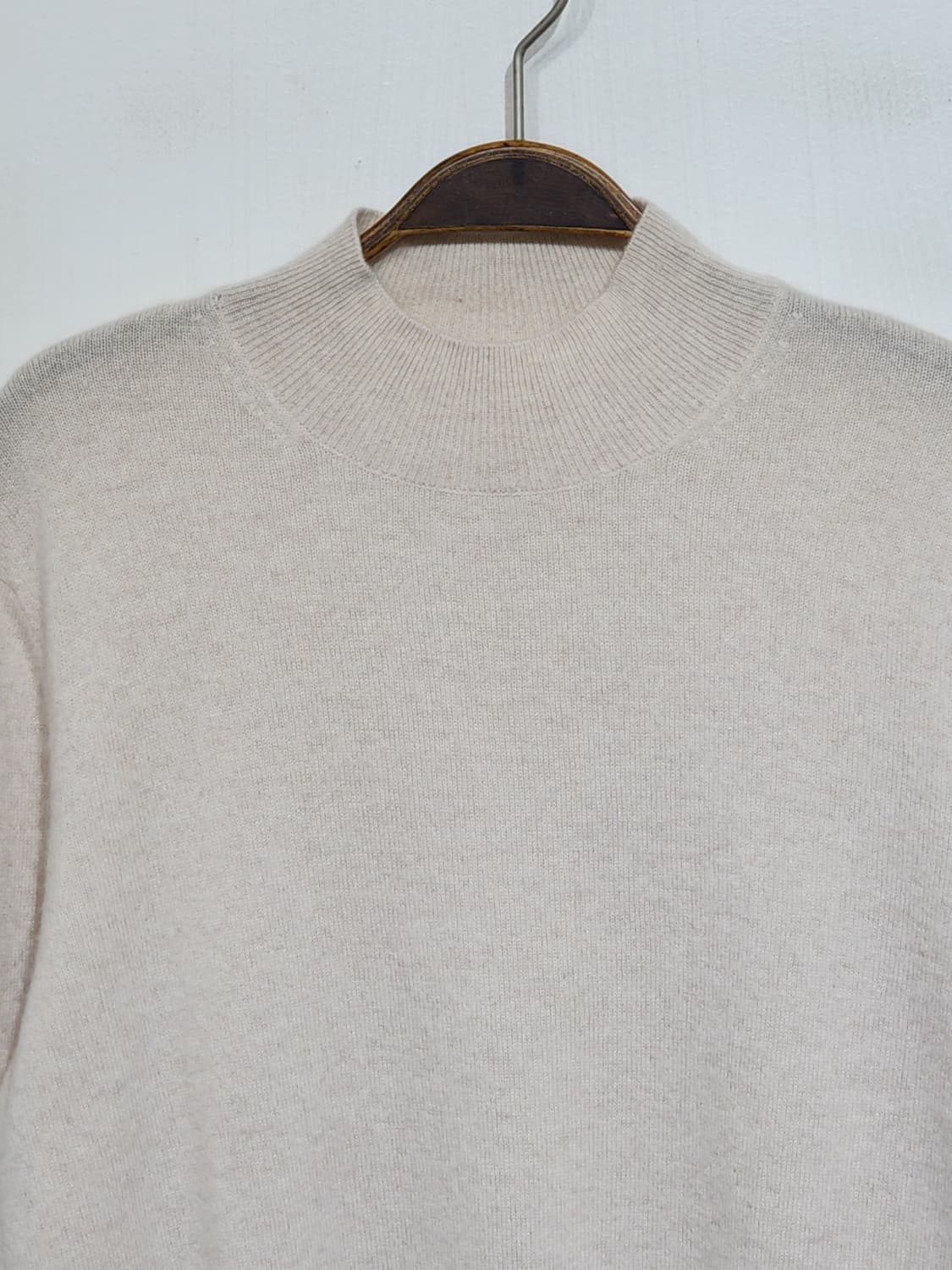 (L) 반폴라 캐시미어 니트 무지 반목 스웨터  상품이미지2