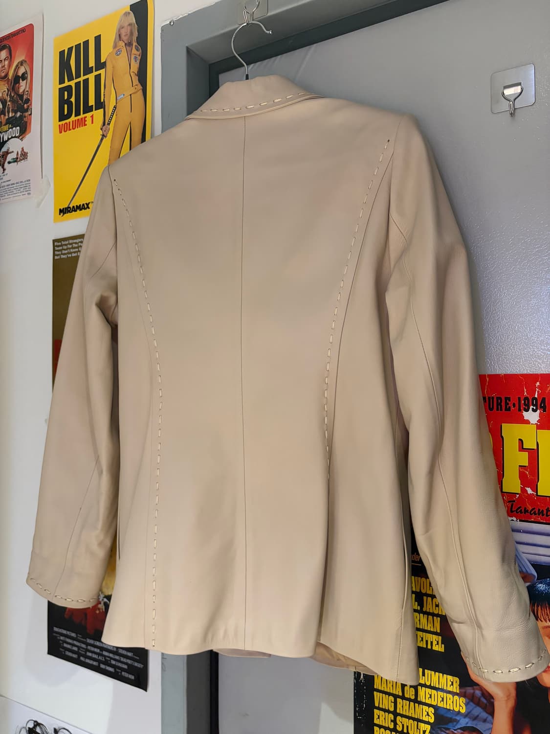 Lepanto 스티치 레더 블레이저 자켓 상품이미지7