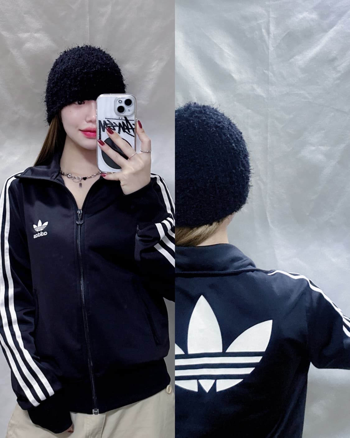 아디다스 빅로고 블랙 유로파 트랙탑  상품이미지1