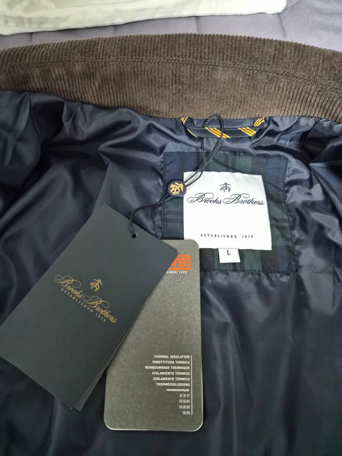 브룩스브라더스 블랙와치 퀼팅 헌팅자켓(L) 상품이미지3