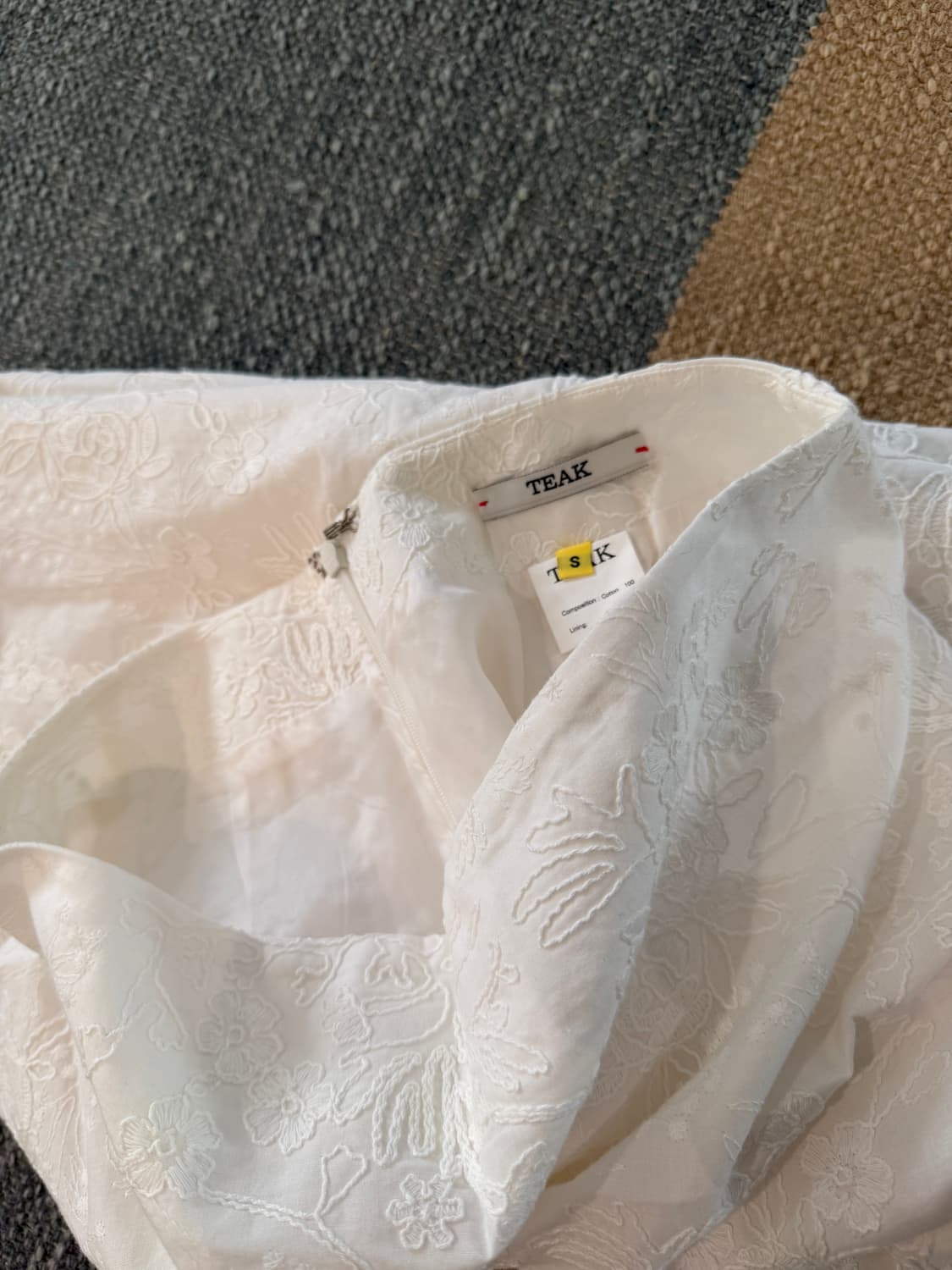 TEAK EMBROIDERY COTTON LONG SKIRT 상품이미지3