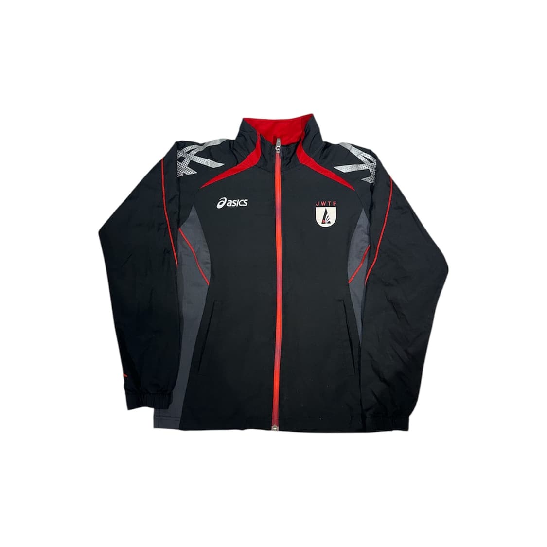 아식스 블랙 로고 사이드 라인 바람막이 자켓 S 상품이미지5