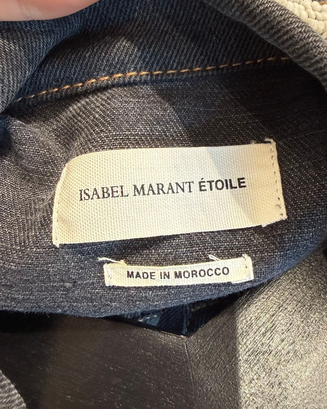 이자벨마랑 블랙 데님 비즈 카라 자켓  상품이미지8