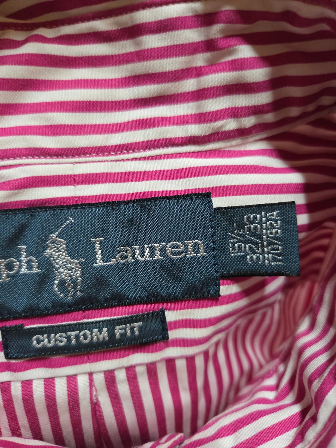 폴로 랄프로렌 정품 커스텀핏 핑크스트라이프 셔츠 상품이미지7