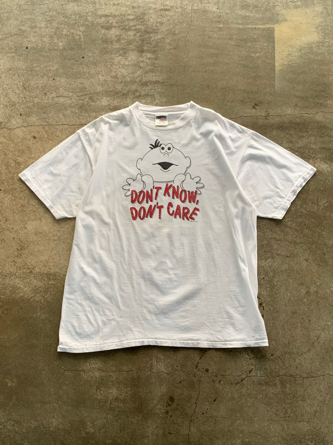 90s DON’T KNOW DON’T CARE 프린팅 티셔츠 상품이미지1