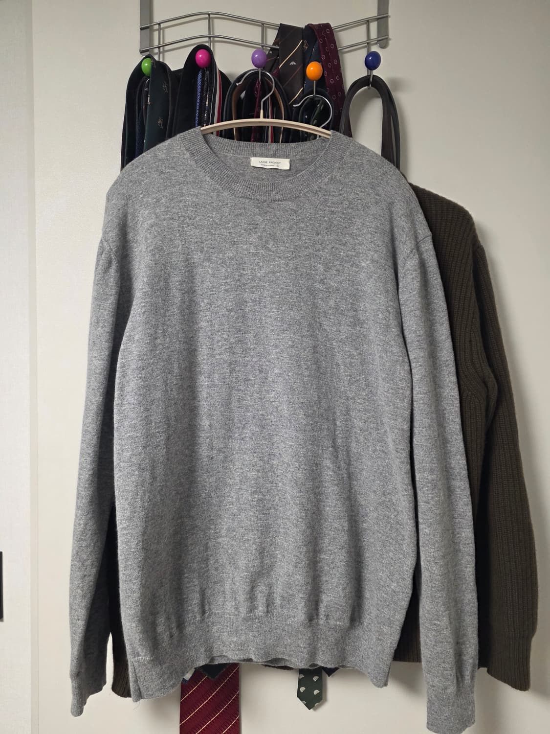 Laine 레인 캐시미어 울 니트 그레이 상품이미지1